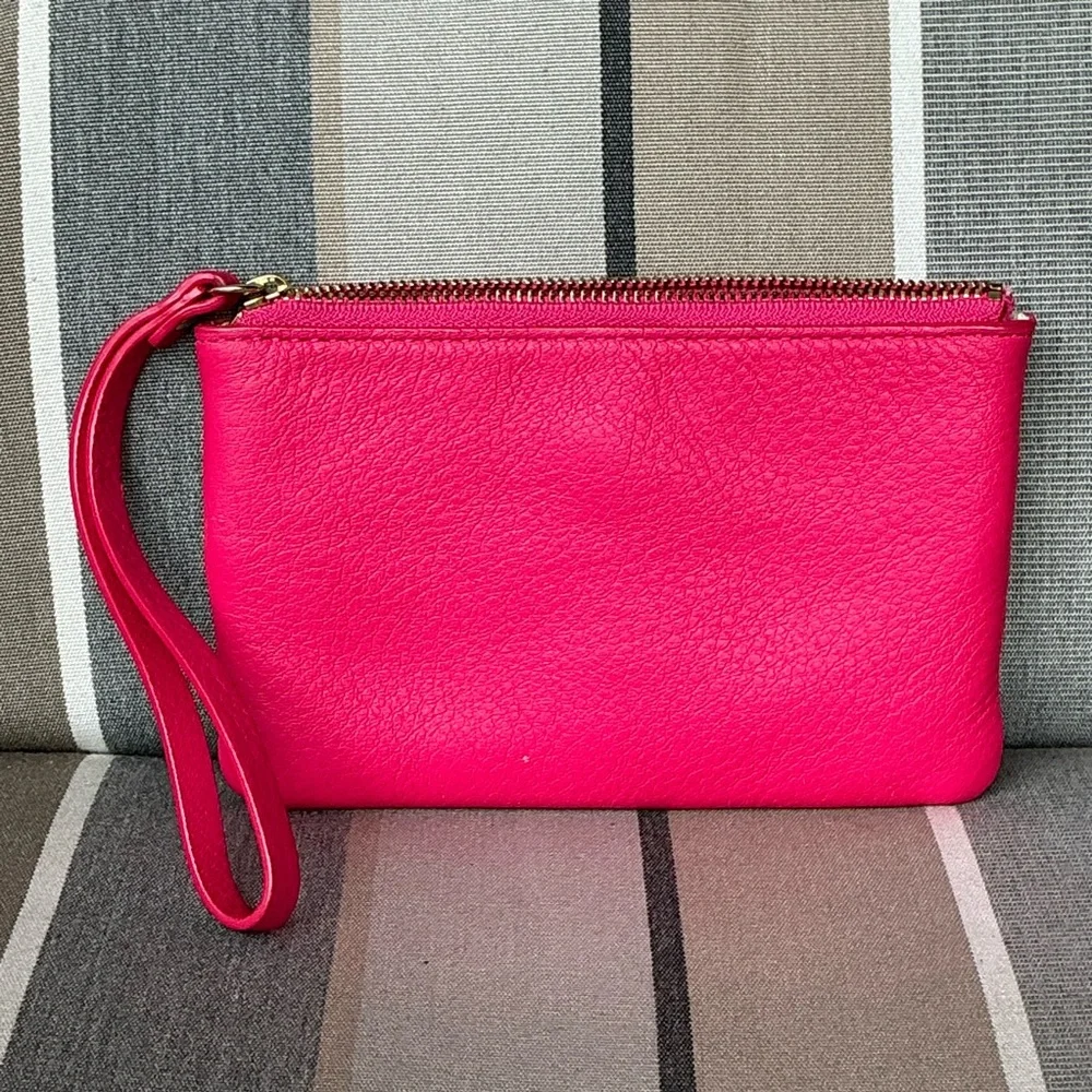 Kate Spade New York Cobble Hill Pebble Leather Wristlet Hot Pink